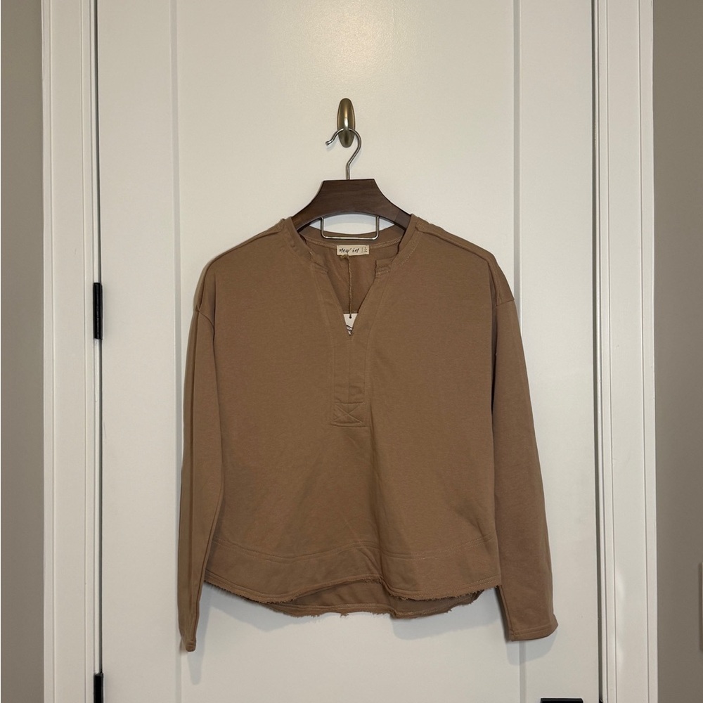 Women's Brown Long Sleeve Top